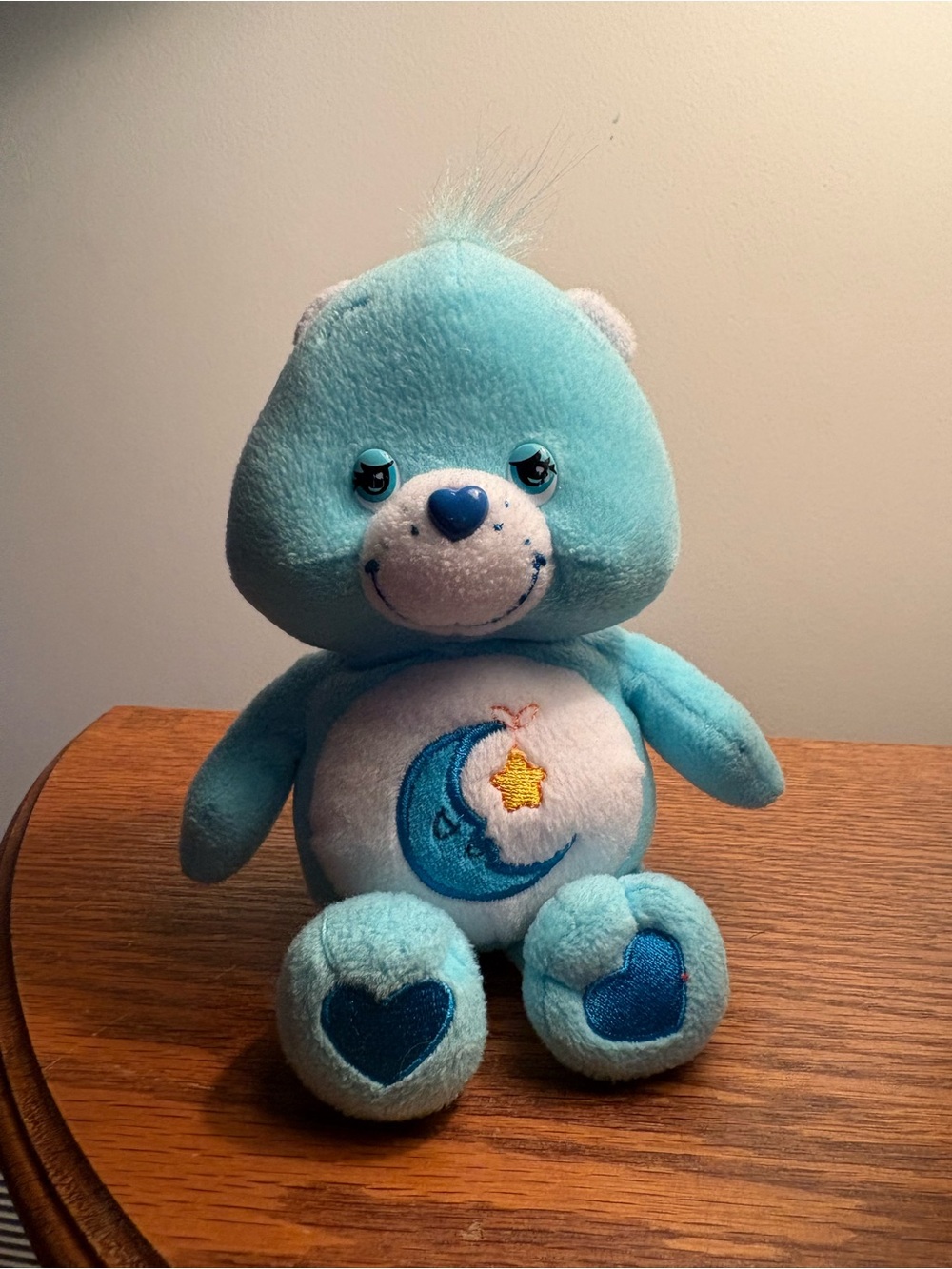 Vintage Care Bears Bedtime Bear 8" Plush Blue Moon Star Stuffed Animal Toy 2002